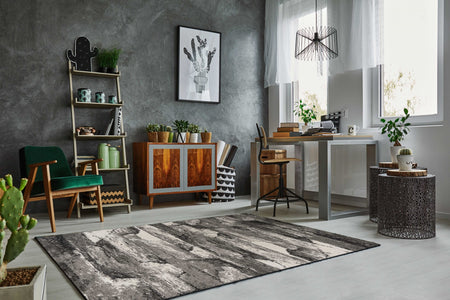 5 x 7 Ft Polypropylene Grey Area Rug