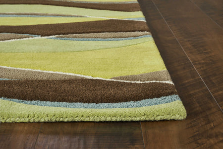 5 x 8 Wool Lime or Mocha Area Rug