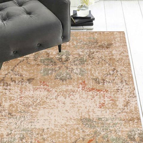 Image of 2 x 7 Runner Polypropylene Champagne Area Rug