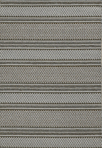 Image of 48" X 69" Grey Polypropylene Rug