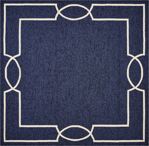 7 Ft Square UV treated Polypropylene Ocean Area Rug