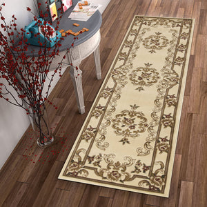 2 x 7 Runner Polypropylene Ivory Area Rug