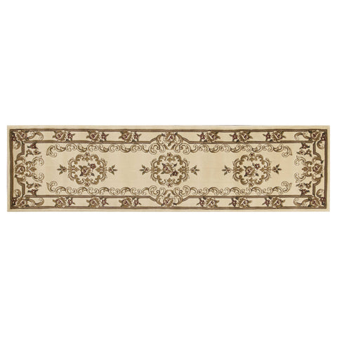 Image of 2 x 7 Runner Polypropylene Ivory Area Rug