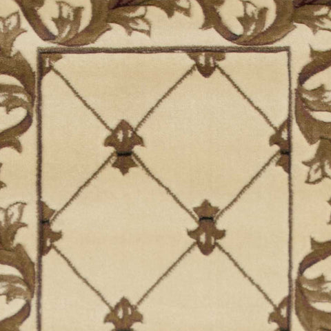 Image of 2 x 7 Runner Polypropylene Ivory Area Rug