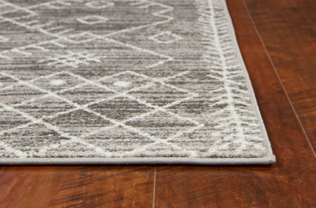 94" X 130" Grey Polypropelene Rug