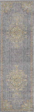 Image of 39" X 63" Slate Grey Wool Rug