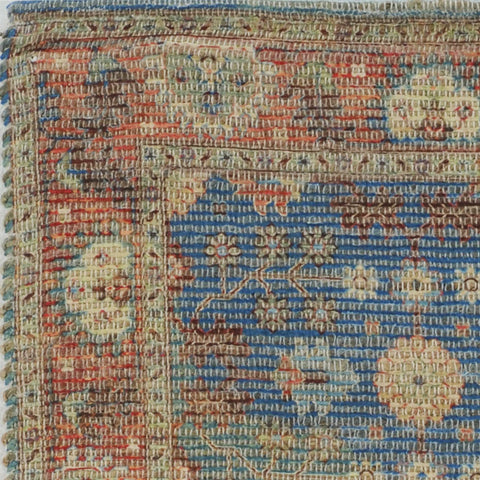 Image of 5 x 7 Jute Blue or Red Area Rug