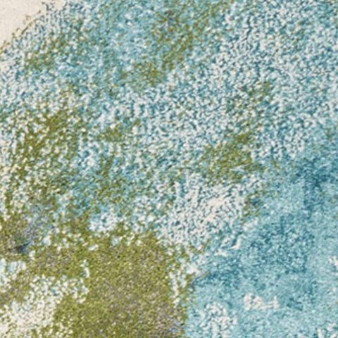 Image of 60" X 90" Teal Polypropelene Rug