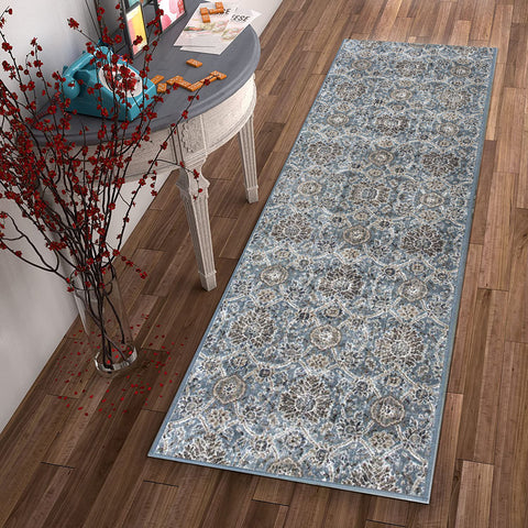 Image of 2 x 7 Runner Viscose Slate Area Rug