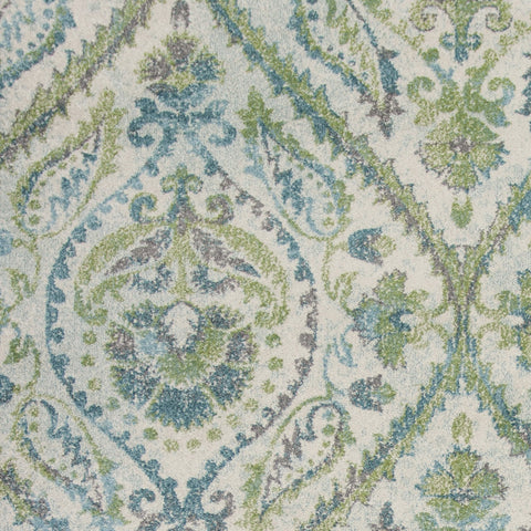 Image of 5 x 7 Polypropylene Ivory or Teal Area Rug