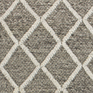 3 x 5 Wool Dark Grey Area Rug