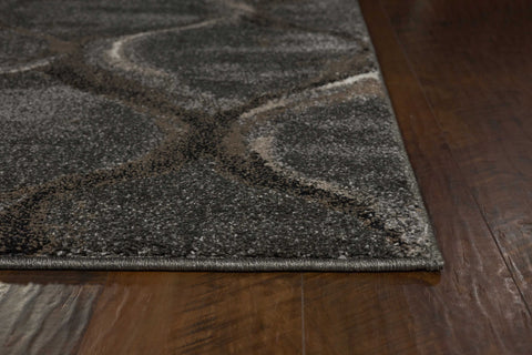 Image of 5 x 7 Ft Polypropylene Charcoal Area Rug