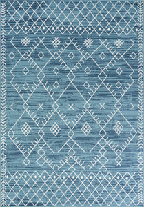 63" X 91" Ocean Blue Polypropelene Rug