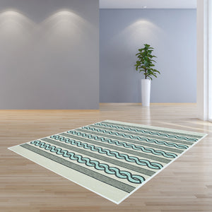 7 Ft Square UV treated Polypropylene Ivory or Spa Area Rug