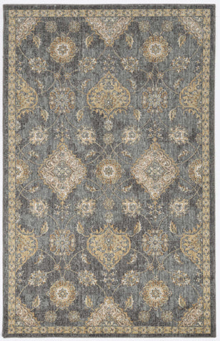 Image of 27" X 90" Slate Grey Wool Rug