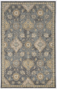 27" X 90" Slate Grey Wool Rug