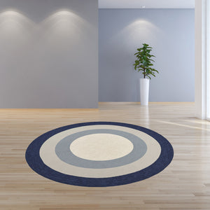 7 Ft Round UV treated Polypropylene Slate or Navy Area Rug