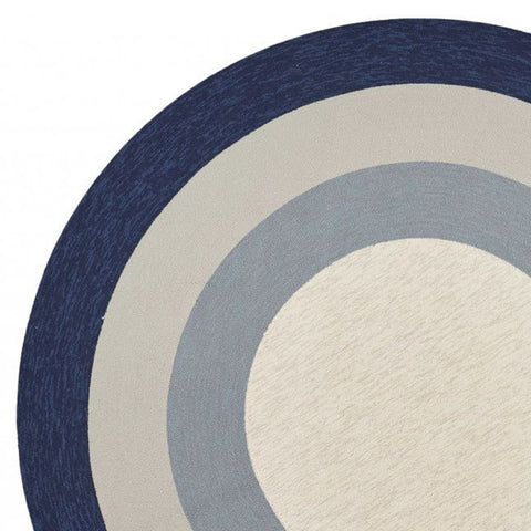 Image of 7 Ft Round UV treated Polypropylene Slate or Navy Area Rug