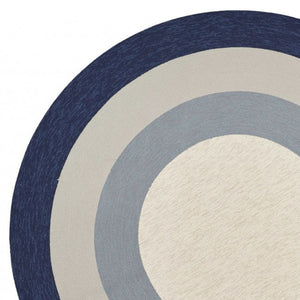 7 Ft Round UV treated Polypropylene Slate or Navy Area Rug