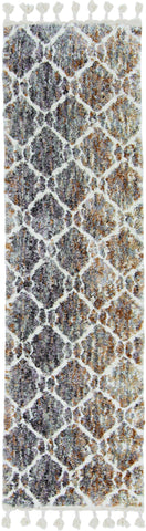 Image of 26" X 90" Grey or Sand Polyester Rug