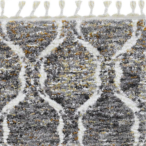 Image of 26" X 90" Grey or Sand Polyester Rug