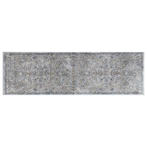 2 x 7 Runner Viscose Silver or Blue Area Rug