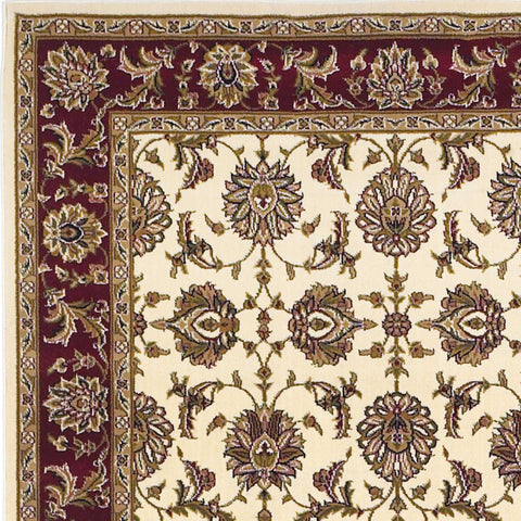 Image of 7 x 10 Polypropylene Ivory or Red Area Rug