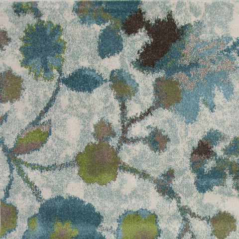 Image of 5 x 7 Polypropylene Teal Area Rug