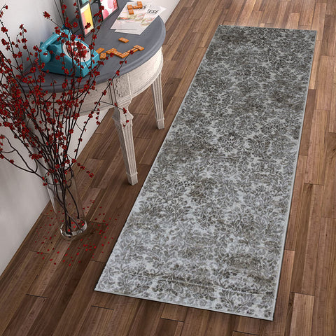 Image of 2 x 7 Runner Viscose Ivory or Sand Area Rug