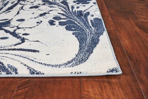 Image of 79" X 114" Blue Polypropelene Rug