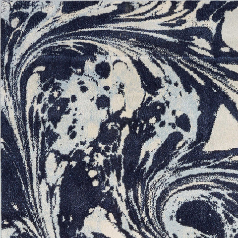 Image of 79" X 114" Blue Polypropelene Rug