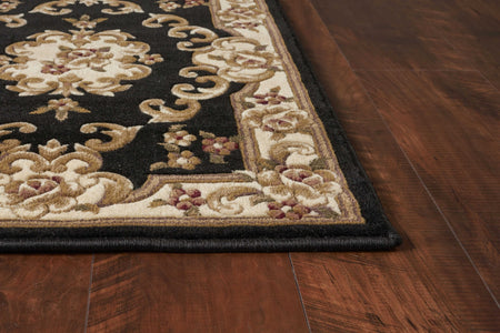 3 x 5 Polypropylene Blackor Ivory Area Rug