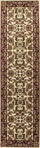 2 x 7 Runner Polypropylene Ivory or Red Area Rug