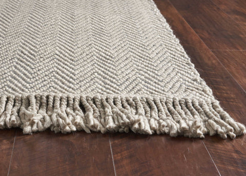 Image of 5 x 8 Wool Oatmeal Area Rug