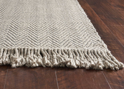 5 x 8 Wool Oatmeal Area Rug