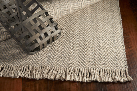 Image of 5 x 8 Wool Oatmeal Area Rug