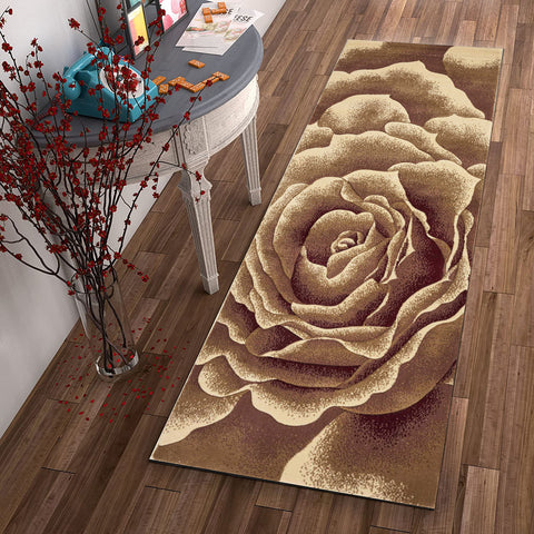 Image of 2 x 7 Runner Polypropylene Ivory Area Rug