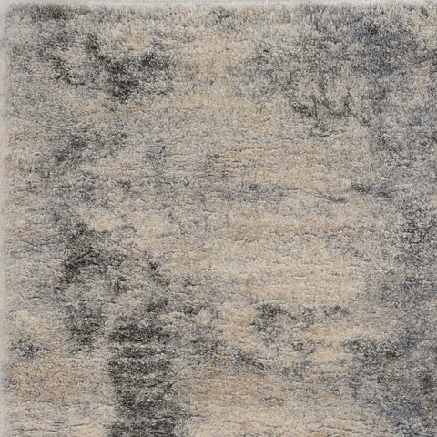 Image of 5 x 7 Polypropylene Ivory or Blue Area Rug