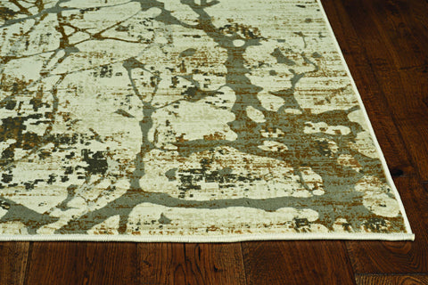 Image of 94" X 130" Ivory or Grey Polypropylene Rug