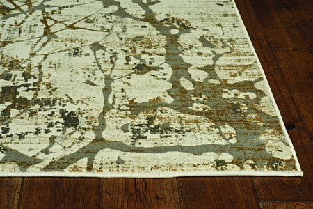 94" X 130" Ivory or Grey Polypropylene Rug