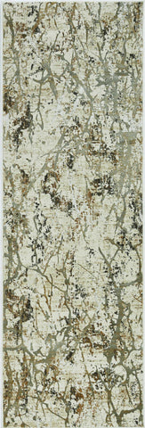 Image of 94" X 130" Ivory or Grey Polypropylene Rug