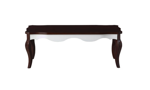 Image of 24" X 48" X 18" Walnut White Wood Coffee Table