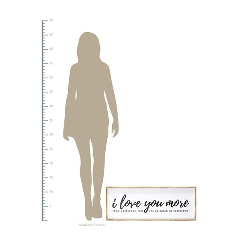 Image of I Love You More Wood Framed Wall Art