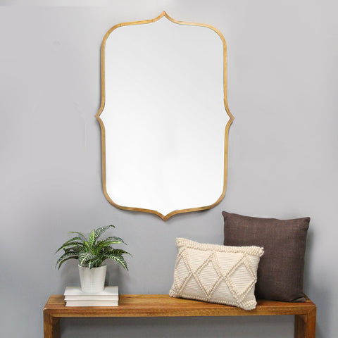 Image of 36" Hillary Antique Gold Metal Framed Mirror