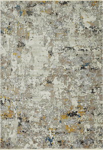 63" X 91" Silver Polyester Rug