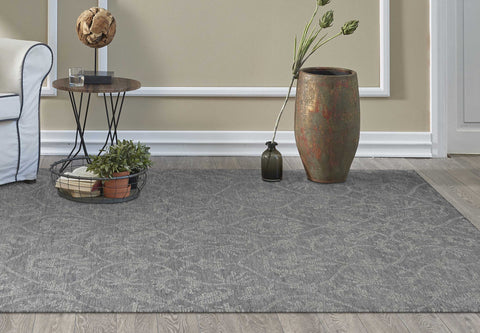 Image of 60" X 84" Grey Wool Rug