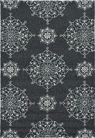 Image of 39" X 63" Charcoal Polypropelene Rug