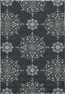 39" X 63" Charcoal Polypropelene Rug