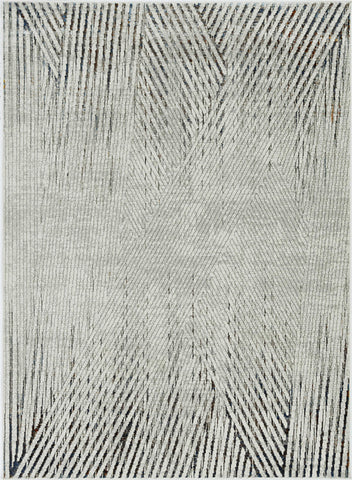 Image of 39" X 55" Ivory or Grey Polyester Rug