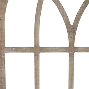 Distressed Wood Framed Window Arch Wall Decor